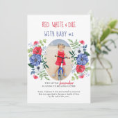 Rood wit en opvallend Baby 2 Florence Aankondiging (Staand voorkant)