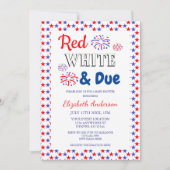 Rood, wit en opvallend Baby shower Kaart (Voorkant)