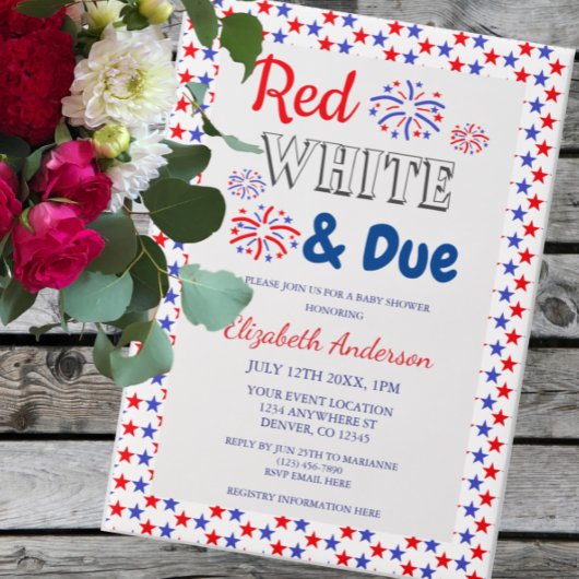 Rood, wit en opvallend Baby shower Vellum Uitnodigingen