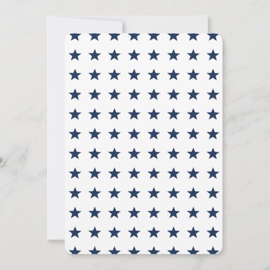 Rood, wit en opvallend Patriottisch Baby shower Kaart (Achterkant)