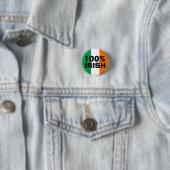 Rood Wit en Oranje 100% Iers Ronde Button 3,2 Cm (In situ)