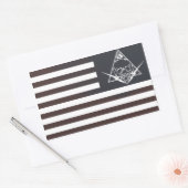 rood wit en paranoïde rechthoekige sticker (Envelop)