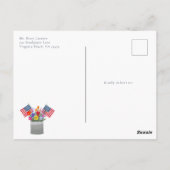 Rood wit en patriottisch Baby shower Briefkaart (Achterkant)