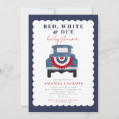 Rood wit en patriottisch Baby shower Kaart (Voorkant)
