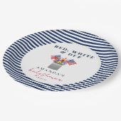 Rood wit en patriottisch Baby shower Papieren Bordje (Gekanteld)