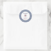 Rood wit en patriottisch Baby shower Ronde Sticker (Tas)