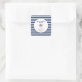 Rood wit en patriottisch Baby shower Vierkante Sticker (Tas)