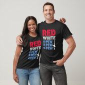 Rood wit en Pew Pew Pew Apparel T-shirt (Unisex)