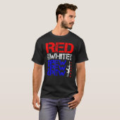 Rood wit en Pew Pew Pew T-shirt (Voorkant volledig)