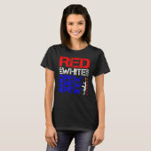 Rood wit en Pew Pew Pew T-shirt (Voorkant volledig)