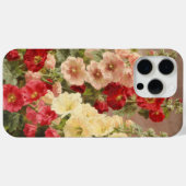 Rood, wit en roze hollyhocks, Christensen Case-Mate iPhone Case (Achterkant (horizontaal))