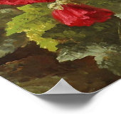 Rood, wit en roze hollyhocks, Christensen Poster (Hoek)