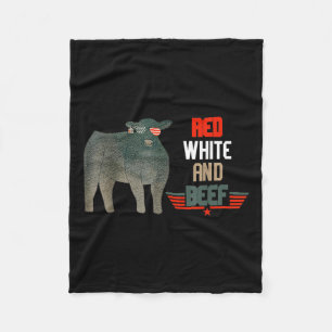 rood wit en rundvlees vsa vlag 4th of juli fu fleece deken