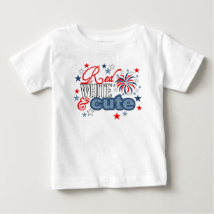 Rood wit en ruw shirt op 4 juli