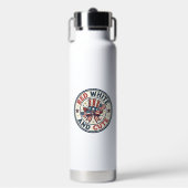 Rood Wit En Schattig Patriottisch Dames Patriottis Waterfles (Voorkant)