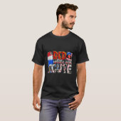 rood wit en Schattige amerikaans Western 4 juli T-shirt (Voorkant volledig)