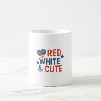 Rood, wit en Schattige – Patriottisch Baby-ontwerp Koffiemok