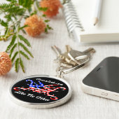 Rood wit en Sinus met  tekst Sleutelhanger (Zijkant)