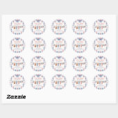 Rood Wit en Te Verschonenlijn Baby Shower Sticker (Vel)