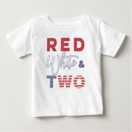 Rood wit en TWEE 2e verjaardag T-shirt
