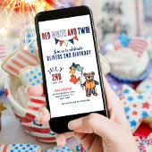 Rood, Wit, en Twee 2e Verjaardagspartij Kaart