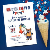 Rood, Wit, en Twee 2e Verjaardagspartij Kaart