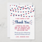 Rood, wit en twee 4 juli 2002 bedankkaart (Voorkant)