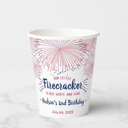 Rood, wit en twee! 4 juli 2002 papieren bekers (Voorkant)