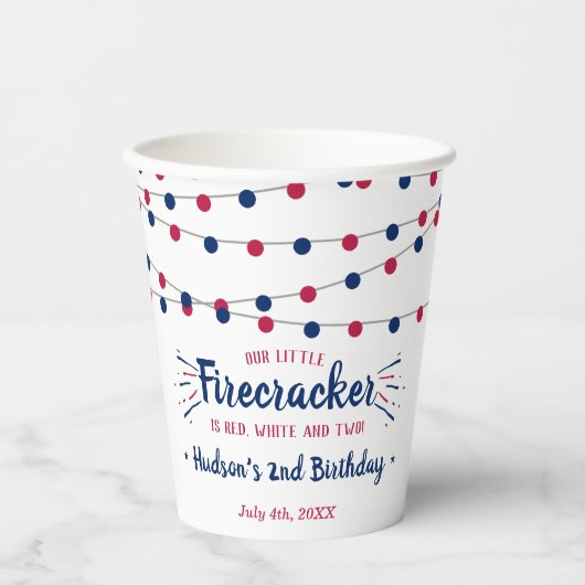 Rood, wit en twee! 4 juli 2002 papieren bekers (Voorkant)