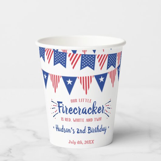 Rood, wit en twee! 4 juli 2002 papieren bekers (Achterkant)