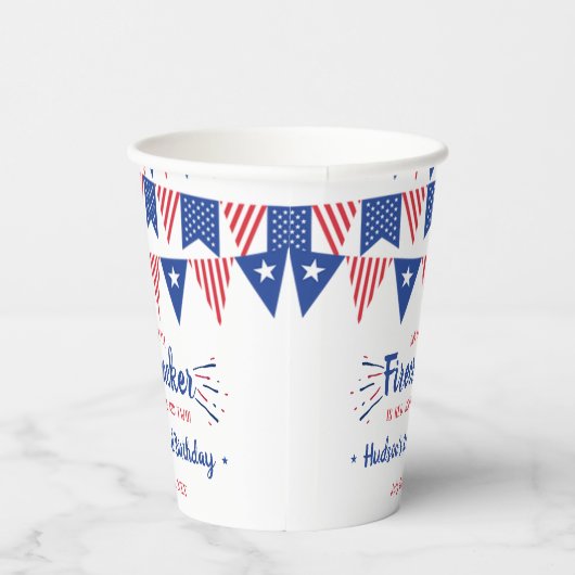 Rood, wit en twee! 4 juli 2002 papieren bekers (Rechts)