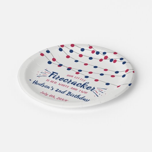 Rood, wit en twee! 4 juli 2002 papieren bordje (Gekanteld)