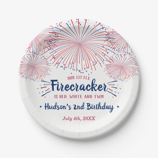 Rood, wit en twee! 4 juli 2002 papieren bordje (Voorkant)