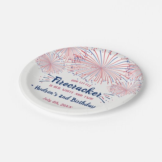 Rood, wit en twee! 4 juli 2002 papieren bordje (Gekanteld)