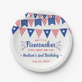 Rood, wit en twee! 4 juli 2002 papieren bordje (Voorkant)