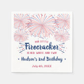 Rood, wit en twee! 4 juli 2002 servet (Voorkant)