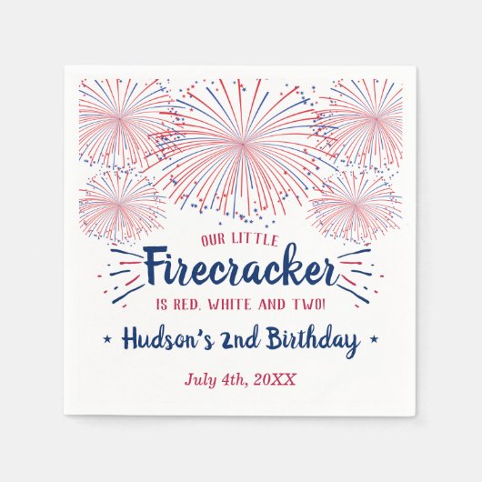 Rood, wit en twee! 4 juli 2002 servet (Voorkant)