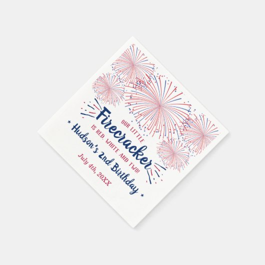 Rood, wit en twee! 4 juli 2002 servet (Hoek)