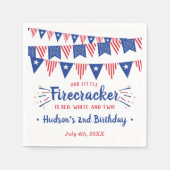 Rood, wit en twee! 4 juli 2002 servet (Voorkant)