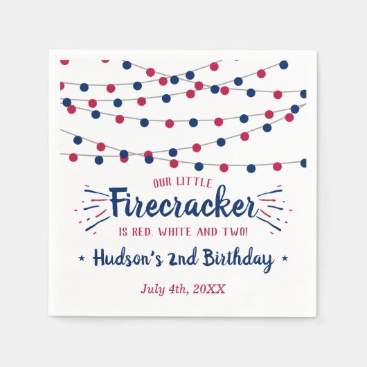 Rood, wit en twee! 4 juli 2002 servet (Voorkant)