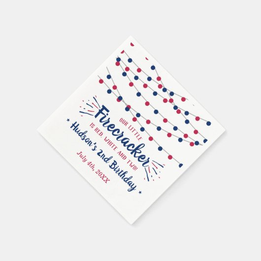 Rood, wit en twee! 4 juli 2002 servet (Hoek)