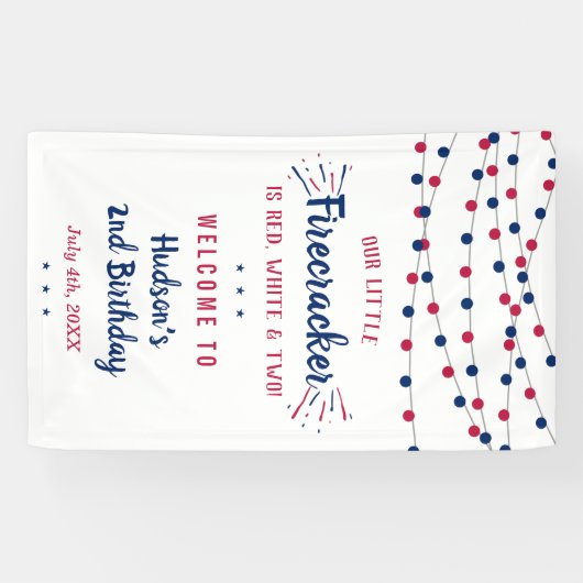 Rood, wit en twee! 4 juli 2002 spandoek (Horizontaal)