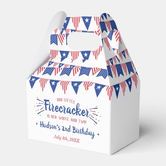 Rood, wit en twee! 4 juli 2002: Tweede verjaardag Bedankdoosjes (Achterkant)