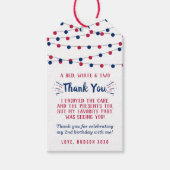 Rood, wit en twee! 4 juli 2002: Tweede verjaardag Cadeaulabel (Voorkant)