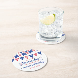 Rood, wit en twee! 4 juli 2002: Tweede verjaardag Ronde Kartonnen Onderzetter