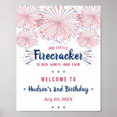 Rood, wit en twee! 4 juli 2e verjaardag poster (Voorkant)