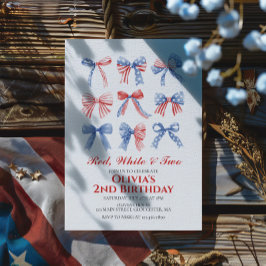 Rood, Wit en Twee Bogen 4 juli 2 verjaardag Kaart