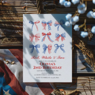 Rood, Wit en Twee Bogen 4 juli 2 verjaardag Kaart