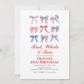 Rood, Wit en Twee Bogen 4 juli 2 verjaardag Kaart (Voorkant)