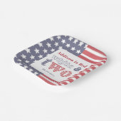 Rood wit en twee Cookout 2e verjaardagsfeestje Papieren Bordje (Gebogen)